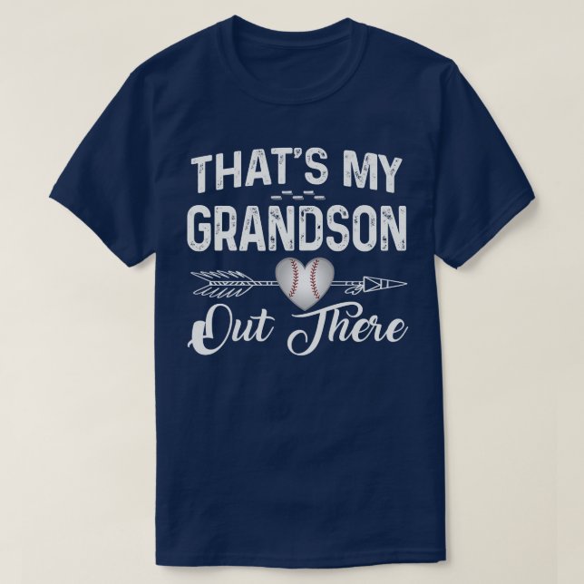 Womens That's My Grandson Out There Heart Women Ba T-Shirt (Design Front)