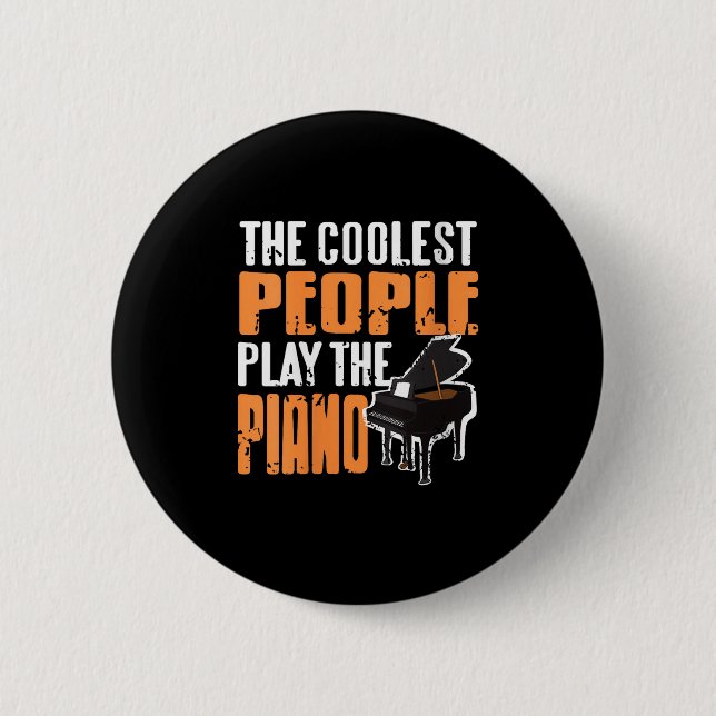 Womens The Coolest People On Earth Definitely Play 6 Cm Round Badge (Front)