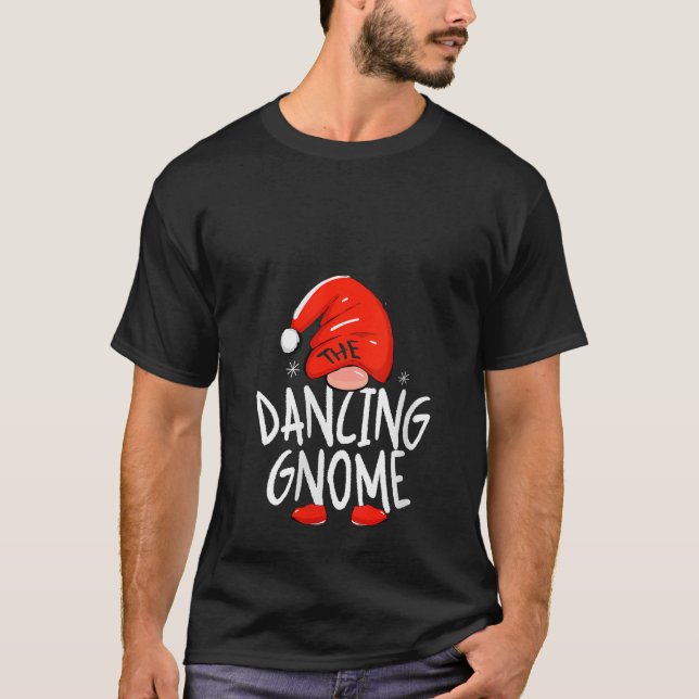 Womens The Dancing Gnome Dancer Christmas Funny Fa T-Shirt (Front)