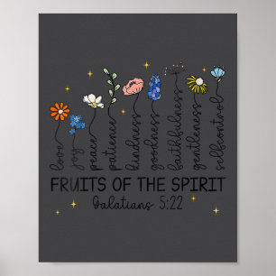Womens The Fruits Of The Srit Christian Wildflower Poster