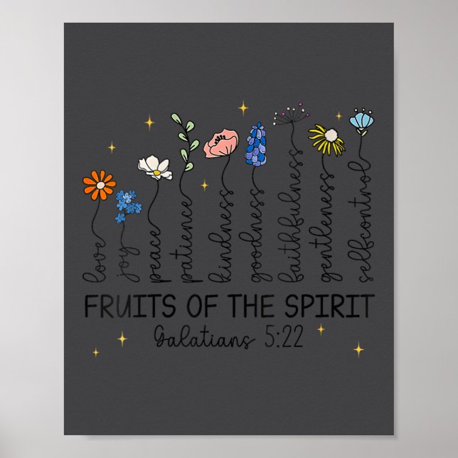 Womens The Fruits Of The Srit Christian Wildflower Poster (Front)