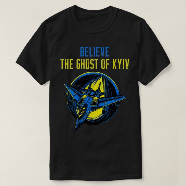Womens The Ghost of Kyiv  Believe Ukraine I Stand  T-Shirt (Design Front)