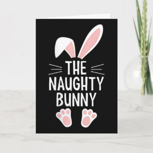Womens The Naughty Bunny V-neck Card