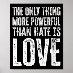Women's the only thing more powerful than hate isW Poster