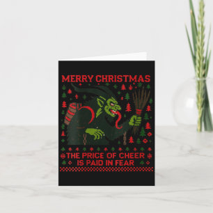 Womens The Price Of Cheer Is Paid In Fear Christma Card