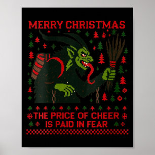 Womens The Price Of Cheer Is Paid In Fear Christma Poster
