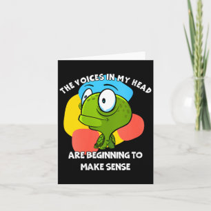 Womens The Voices In Head Funny Humor Quote Card