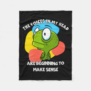Womens The Voices In Head Funny Humour Quote Fleece Blanket