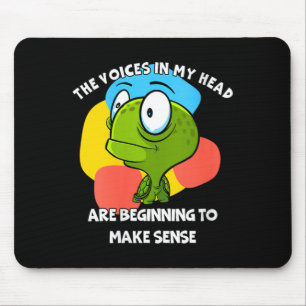 Womens The Voices In Head Funny Humour Quote Mouse Mat
