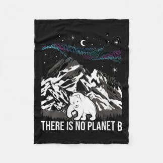 Womens There Is No Planet B - Environmental Fleece Blanket