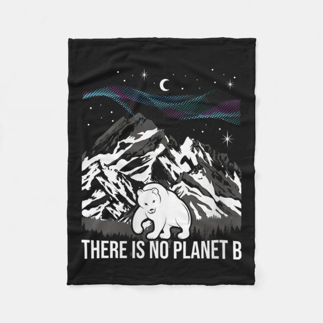 Womens There Is No Planet B - Environmental Fleece Blanket (Front)