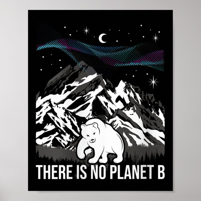 Womens There Is No Planet B - Environmental Poster (Front)