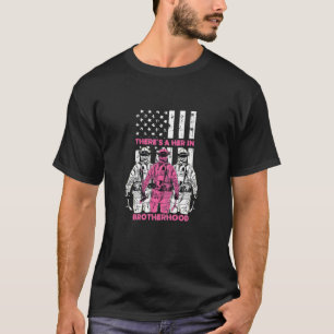 Womens Theres A Her In Brotherhood Firefighter Fir T-Shirt