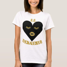 Womens Thickalicious BL Heart White T-shirt