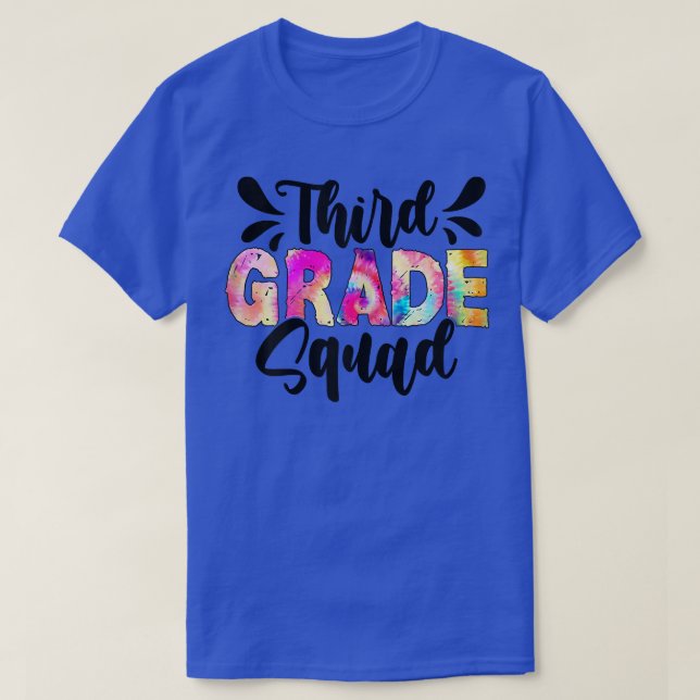 Womens Third Grade Squad Tie Dye 3rd Grade Teacher T-Shirt (Design Front)