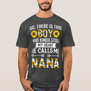 Womens This boy calls me Nana Grandmother T-Shirt