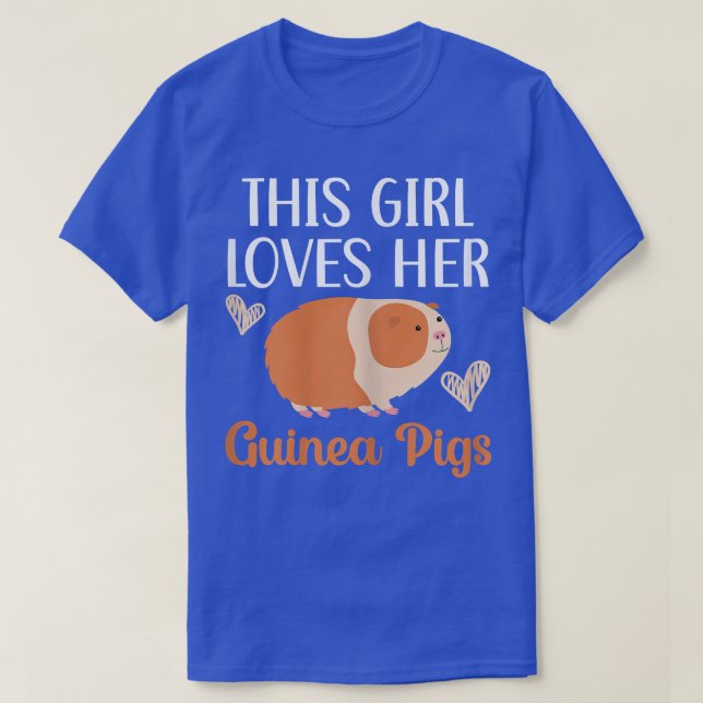 Womens This Girl Loves Her Guinea Pigs Rodent Pet  T-Shirt (Design Front)