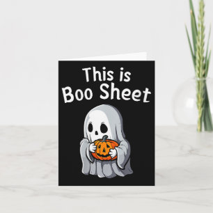 Womens This Is Boo Sheet Funny Halloween Card
