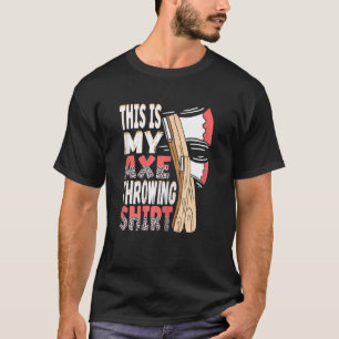 Womens This Is My Axe Throwing Leopard Ax Hatchet  T-Shirt
