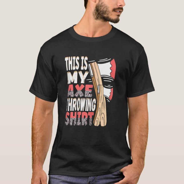 Womens This Is My Axe Throwing Leopard Ax Hatchet  T-Shirt (Front)