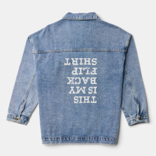 Womens This Is My Back Flip  Gymnastics Gymnast Ac Denim Jacket