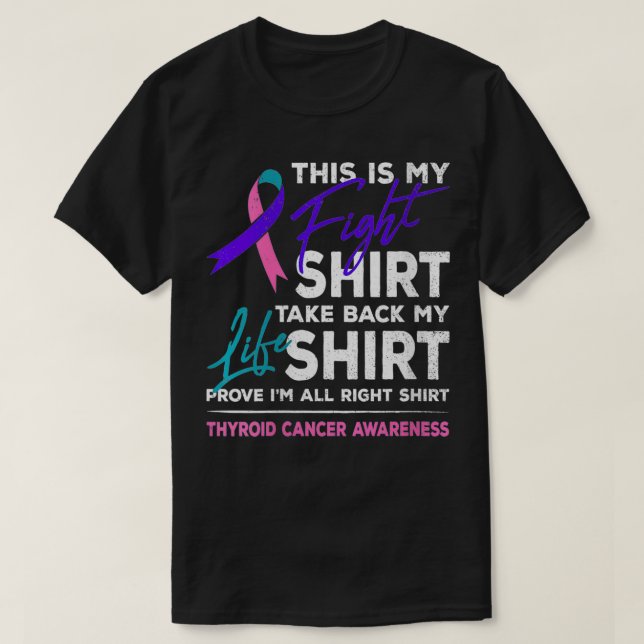 Womens This Is My Fight  Thyroid Cancer Awareness  T-Shirt (Design Front)