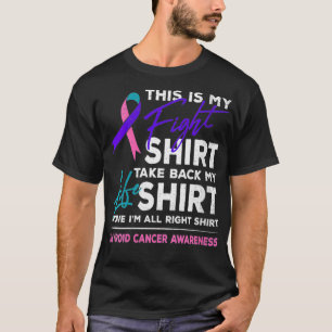 Womens This Is My Fight Thyroid Cancer Awareness T-Shirt