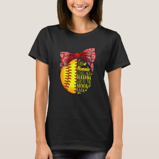 Womens This Nonnie Loves Her Softball Girl Softbal T-Shirt