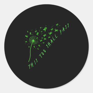 Womens This Too Shall P Mental Health Awareness V- Classic Round Sticker