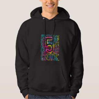 Womens Tie Dye Fifth 5th Grade Teacher Student Bac Hoodie
