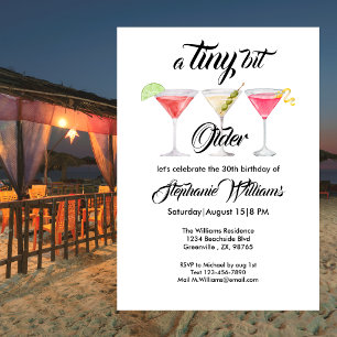 Women's Tini bit older cocktail summer party Invitation
