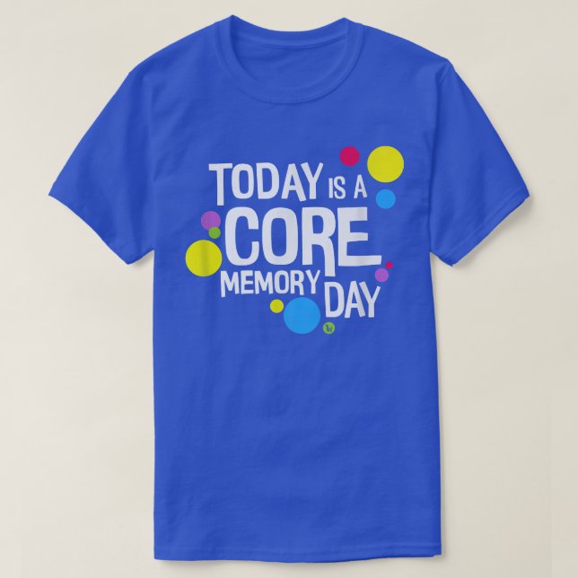 Womens Today is a Core Memory Day Design  T-Shirt (Design Front)