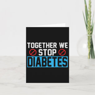 Womens Together We Stop Diabetes V-neck Card