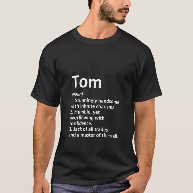 Womens Tom Definition Personalised Name Funny Birt T-Shirt (Front)