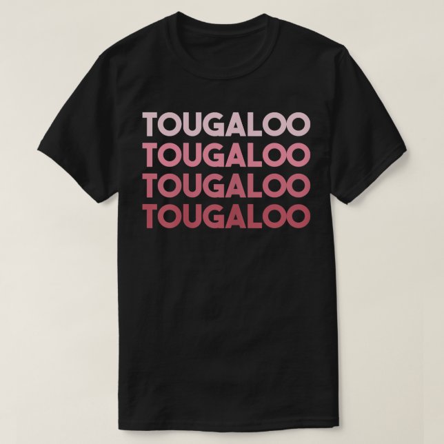 Womens Tougaloo Mississippi Cute Pink  T-Shirt (Design Front)