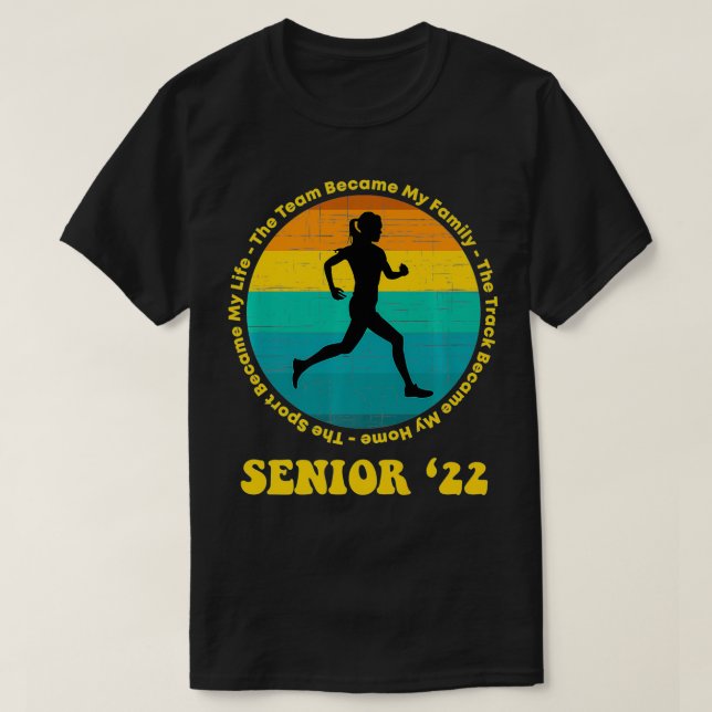 Womens Track and Field Senior Night Graduation Cla T-Shirt (Design Front)