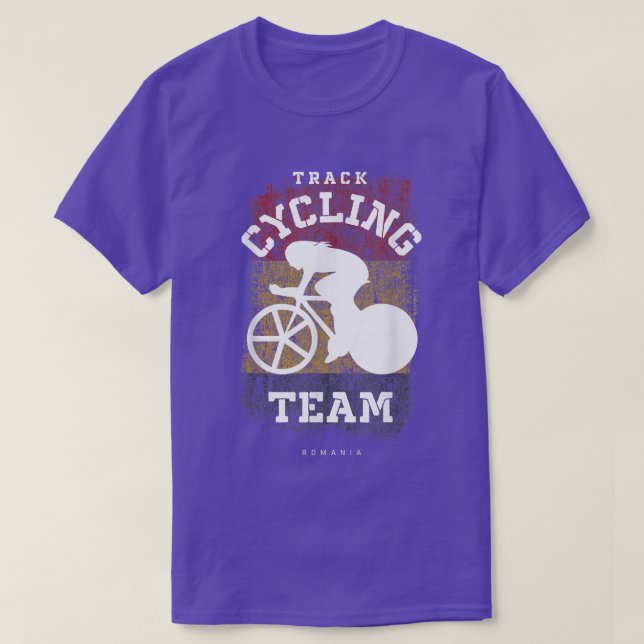 Womens Track Cycling Romania Road Bike Speed Cycli T-Shirt (Design Front)