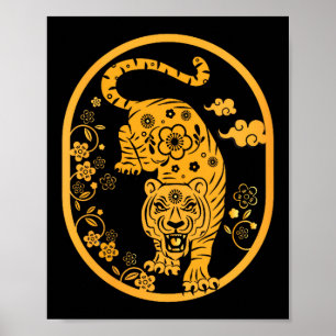 Womens Traditional Art Chinese New Year 2022 Year  Poster