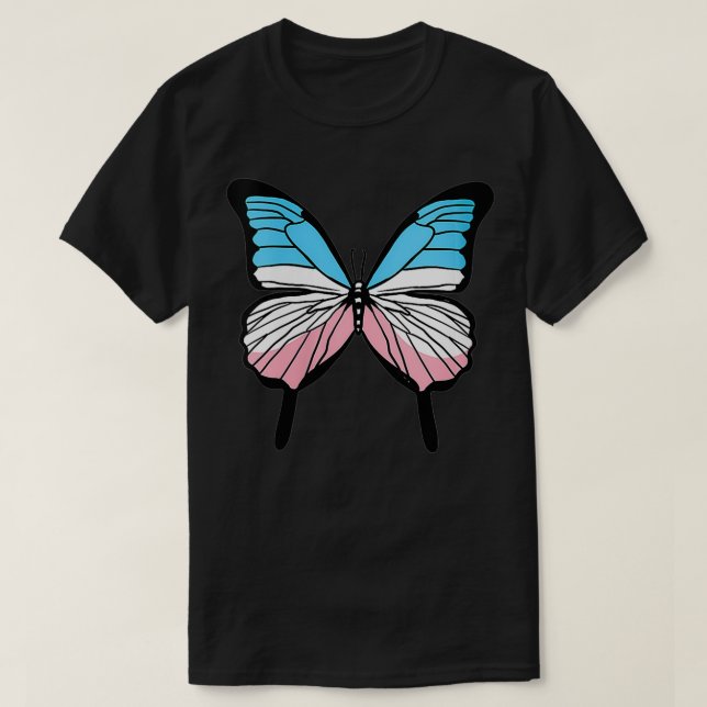 Womens Trans Pride Butterfly Transgender VNeck  T-Shirt (Design Front)