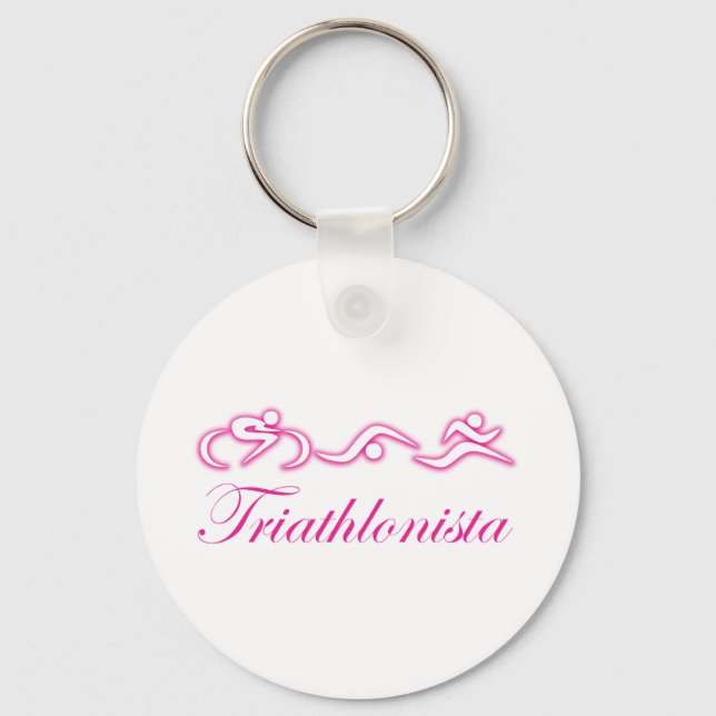 Women's Tri: Triathlonista Key Ring (Front)