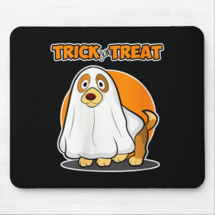 Womens Trick For Treat For Dog Lover - Dog Ghost Mouse Mat