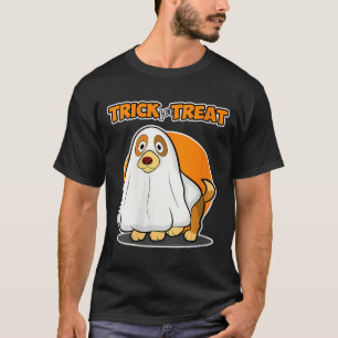 Womens Trick For Treat For Dog Lover - Dog Ghost T-Shirt