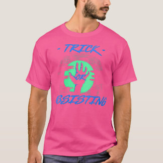 Womens Trick or Assisting Halloween Administrative T-Shirt