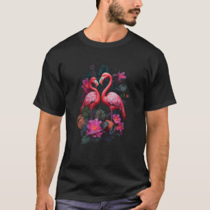 Womens Tropical Pink Flamingo Flockers Hawaiian Fl T-Shirt
