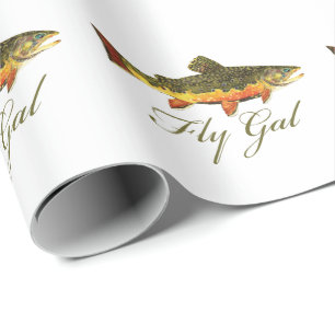 Women's Trout Fishing Wrapping Paper