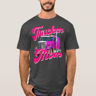 Womens Trucker Mum Truck Driver Roadtrain Highway T-Shirt