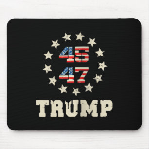 Womens Trump 2024 Flag (on Back) Take America Back Mouse Mat