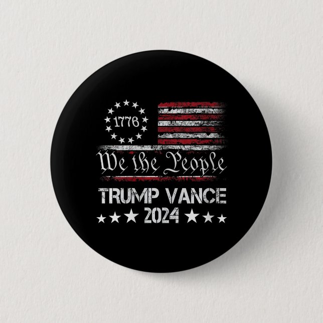 Womens Trump Vance 2024 President Trump Supporter  6 Cm Round Badge (Front)