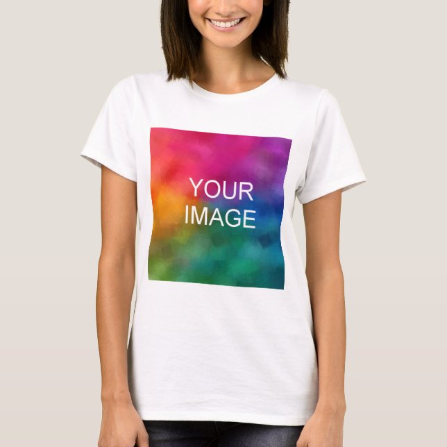 Womens TShirts White Custom TShirt Add Image Logo (Front)