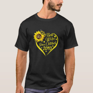 Womens Tu Best Wife Since October 2010 10Th Weddin T-Shirt